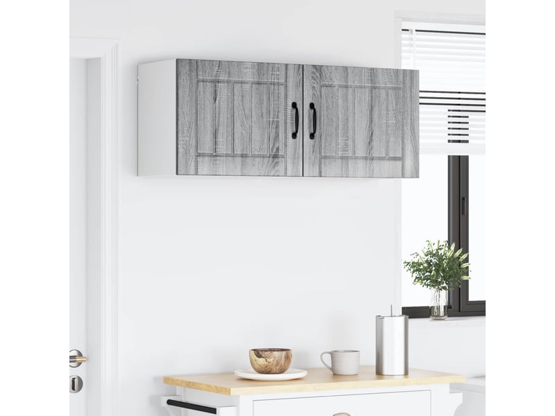 Meuble mural de cuisine | armoire de cuisine 2 pcs sonoma gris bois d'ingénierie shl8738 - Conforama D