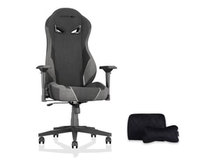 Fauteuil gaming ergonomique karnox en tissu - haut dossier, appui-tête lombaire, inclinable 155° verrouillable, gris foncé
