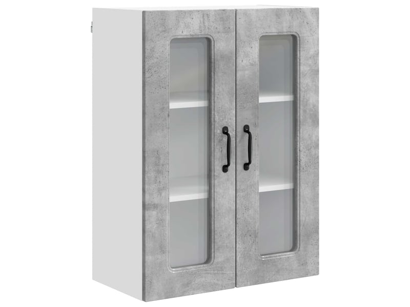  Meuble mural de cuisine | armoire de cuisine gris béton 60x31x80cm shl8830  - Conforama A