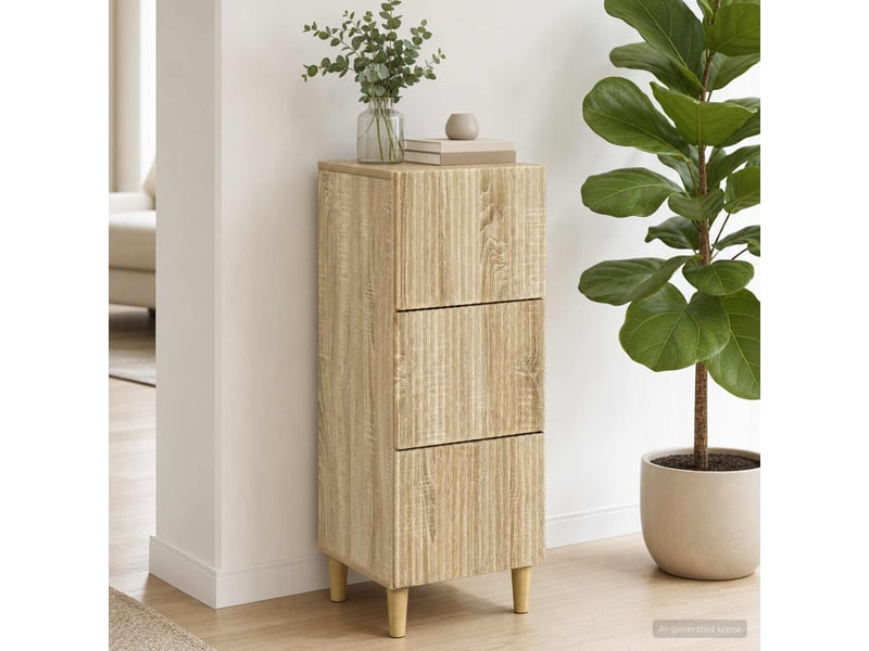  Armoire de rangement bureau, armoire à tiroirs chêne sonoma 33 x 34,5 x 90 cm shl7785  - Conforama D