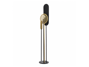 Lampadaire en métal noir et doré h146 cm-totem