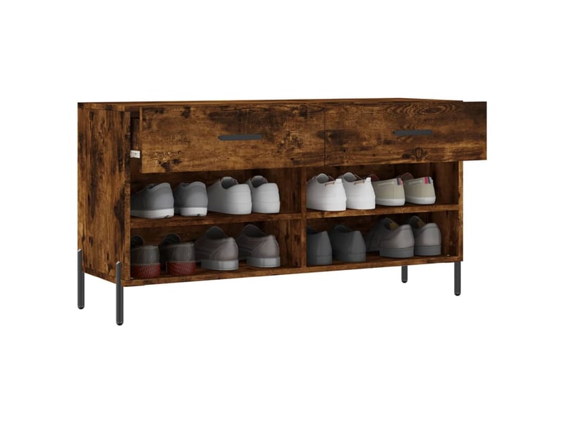  Banc à chaussures, meuble à chaussures chêne fumé 102x35x55 cm bois d'ingénierie shl6573  - Conforama D