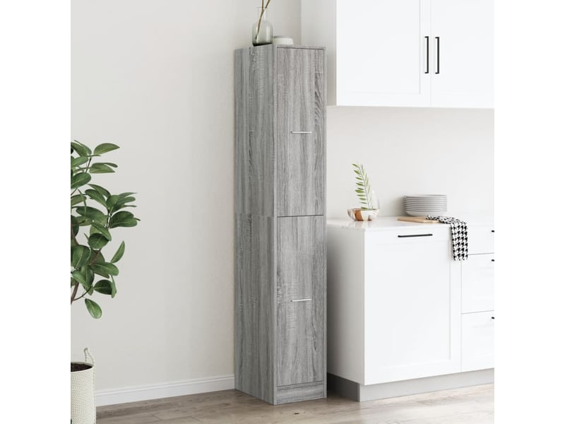  Armoire apothicaire sonoma gris 30x41x174,5cm bois d'ingénierie  - Conforama C