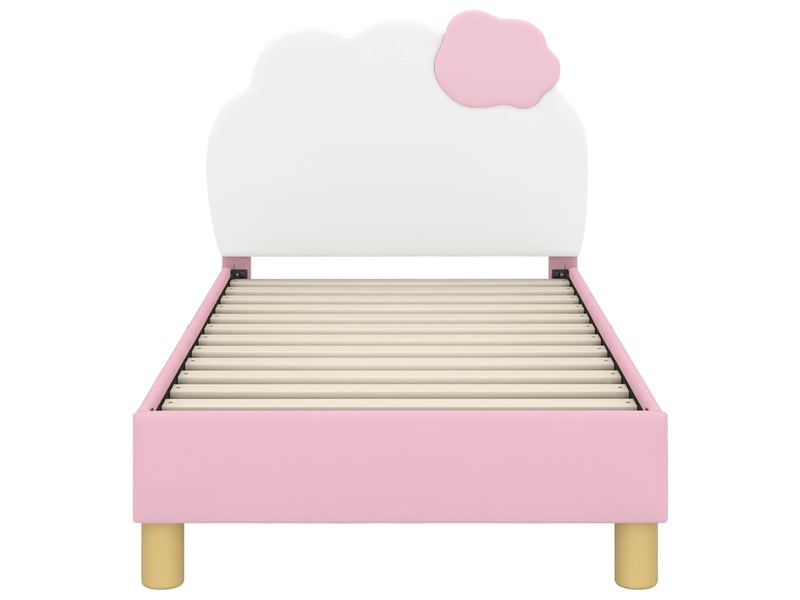 Lit simple- lit adulte - cadre de lit pour tout-petit avec tête de lit rose 70 x 140 cm - Conforama D