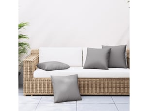 Lot de 4 coussins de canapé, coussins décoratifs gris 50x50 cm tissu cf59237