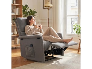 Fauteuil relax manuel  PANGIVO Tissu gris