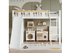 Lit mezzanine 90x200 cm <strong>OKWISH</strong>  <strong></strong> coloris bicolore
