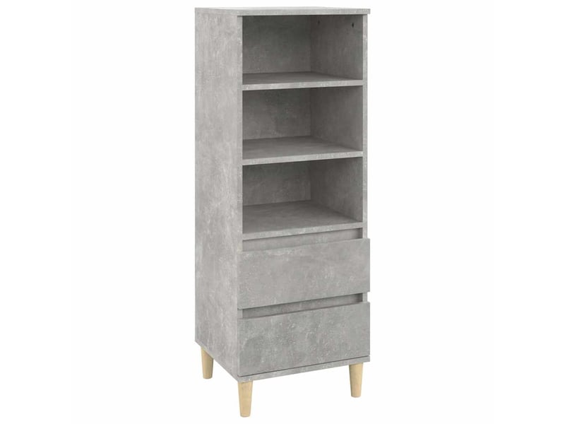  Buffet haut - bahut - meuble de rangement gris béton 40x36x110 cm bois d'ingénierie  - Conforama A