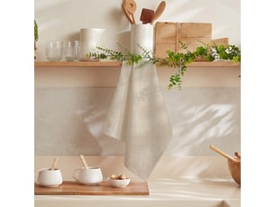 Torchon de cuisine en coton 50x70 cm chambray lin, par soleil d'ocre