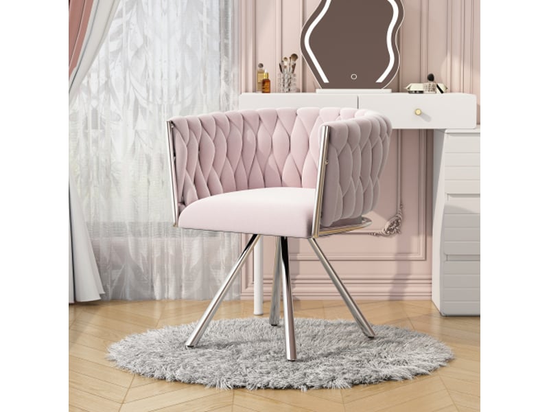  Chaise en velours rose chaise rose - Conforama D