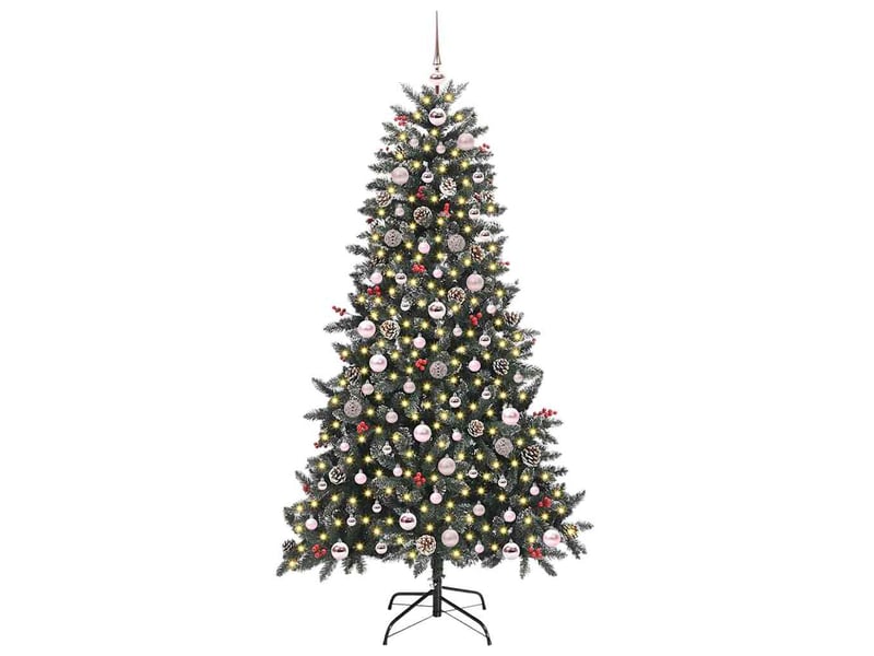  Sapin de noël - arbre de noël artificiel vert 180 cm pvc, plastique et acier  - Conforama C