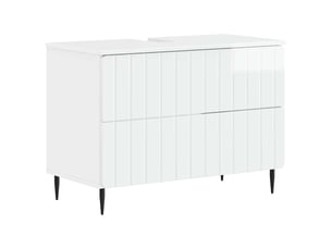 Meuble sous lavabo de salle de bain zwolle blanc brillant cf64943