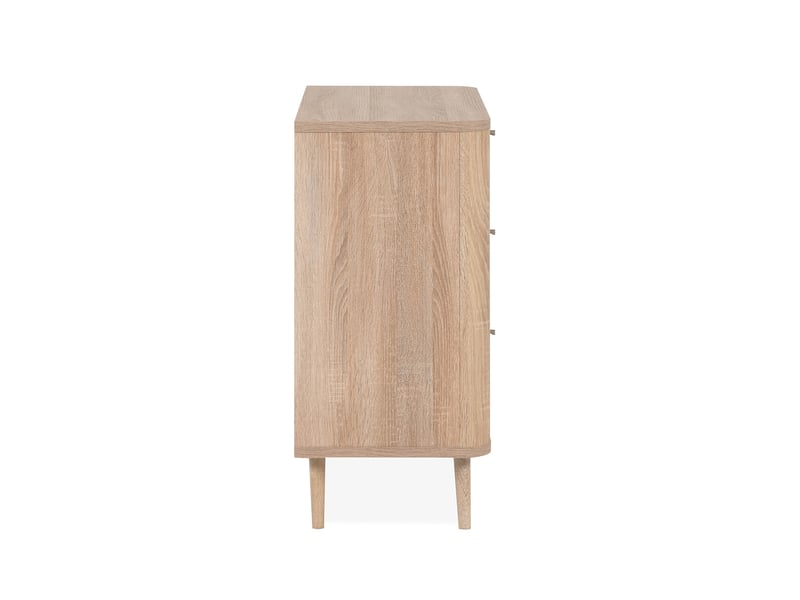 Buffet 1 porte MALAYA coloris bois clair - Conforama J