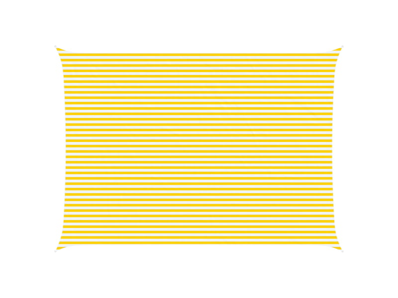 Voile d'ombre - voile d'ombrage - voile parasol jaune et blanc 5 x 7 m 100 % polyester oxford - Conforama A