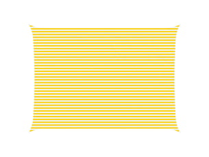 Voile d'ombre - voile d'ombrage - voile parasol jaune et blanc 5 x 7 m 100 % polyester oxford