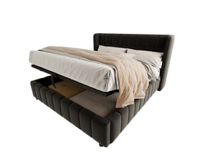 Lit coffre 180x200 cm coloris gris