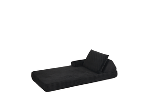 Canapé droit fixe <strong></strong> <strong></strong> 1 place Tissu noir