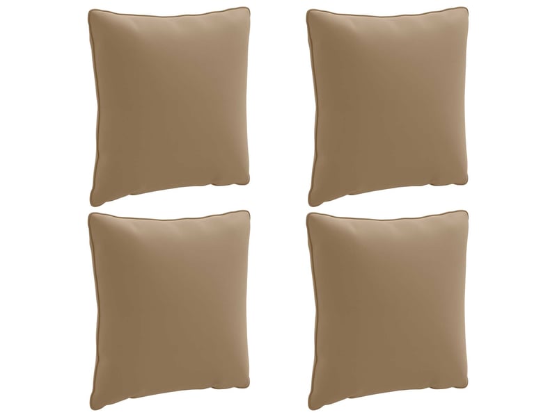 Lot de 4 coussins de dos, coussins de dossier putten 100 % polyester taupe cf59441  - Conforama A