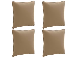 Lot de 4 coussins de dos, coussins de dossier putten 100 % polyester taupe cf59441