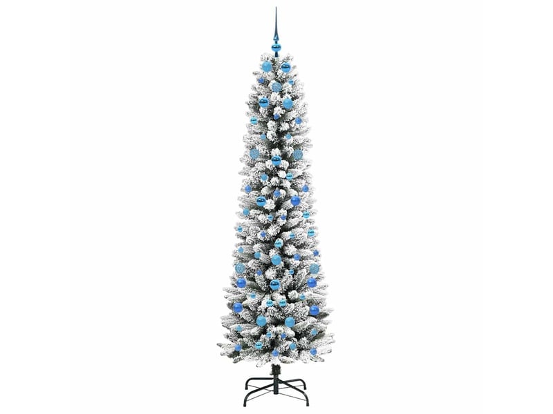  Sapin de noël - arbre de noël artificiel blanc 210 cm pvc, métal et plastique  - Conforama D