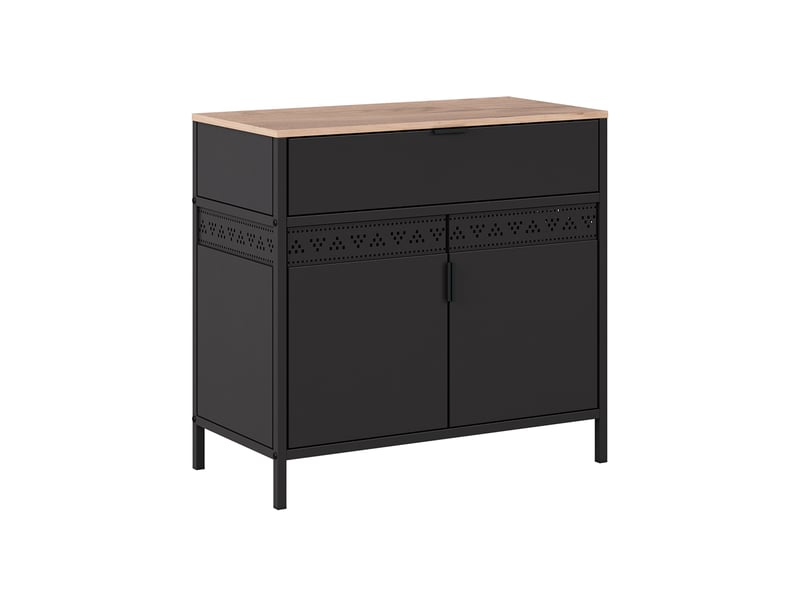  Vicco commode, noirchêne doré, 80x75.5cm  - Conforama A