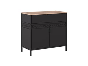 Commode 1 tiroir(s) VICCO coloris noir largeur 80 cm