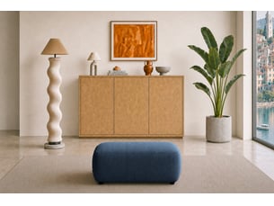 Pouf / repose pied <strong>CASANOVA</strong> <strong></strong> bleu