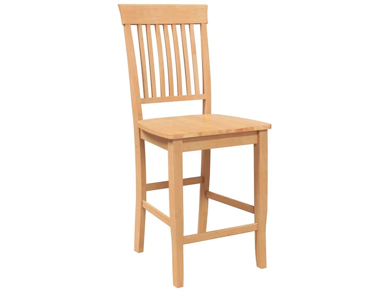  Lot de 2 tabouret de bar, chaise de bar en bois massif naturel et caoutchouc shl87075  - Conforama D