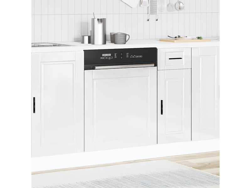 Panneau de lave-vaisselle blanc brillant 60x1,5x57cm  - Conforama C