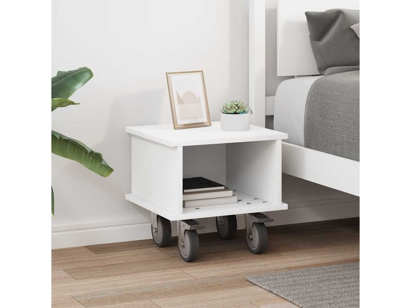  Meuble tv - banc tv - meuble de rangement 37 x 35 x 35 cm blanc bois d'ingénierie  - Conforama D