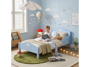 Lit simple 90x190 cm coloris blanc