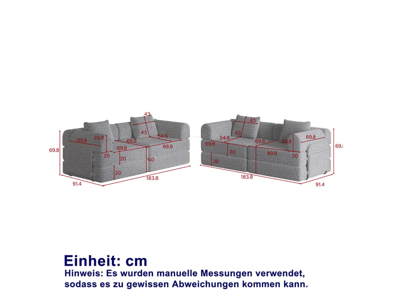  Canapé convertible 4 places 183.8x91.4x69.8 cm avec rangement vert  - Conforama E
