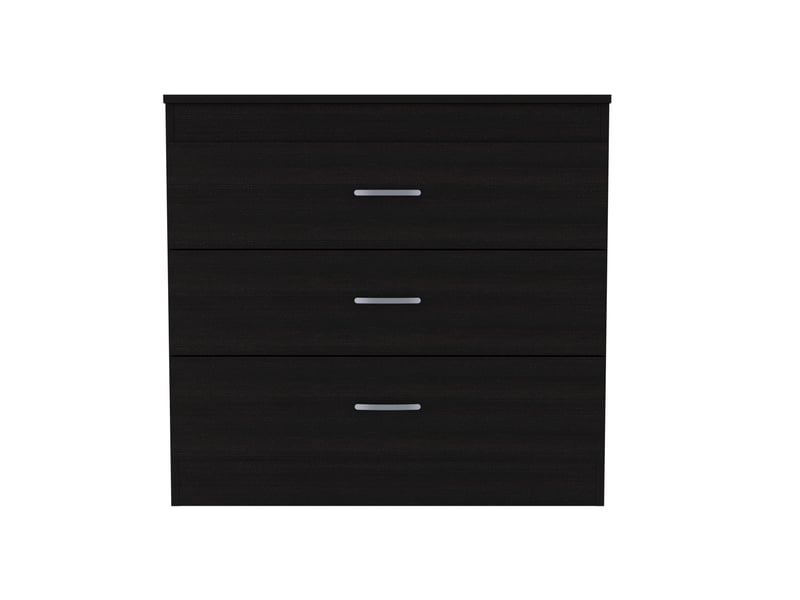  Commode melia de 80 cm avec 3 tiroirs, wengé  - Conforama A
