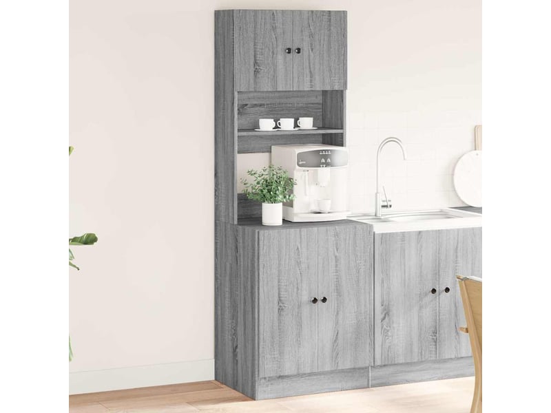  Meuble de rangement, armoire de cuisine sonoma gris 60x50x180cm bois d’ingénierie  - Conforama B
