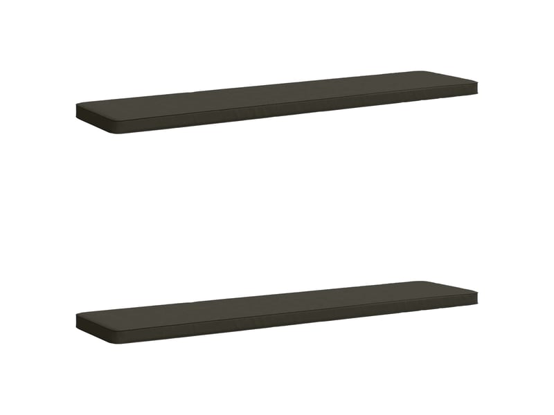 Lot de 2 coussins de banc, coussins d'assise vught 100 % polyester anthracite cf57764 - Conforama A