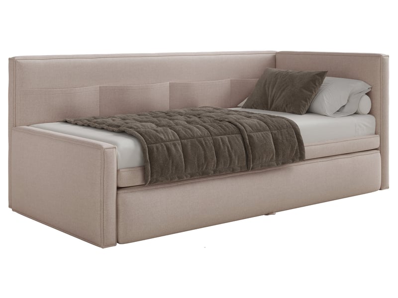 Selsey nesmi - lit rembourré - 90x200 cm - beige Nesmi - Conforama D