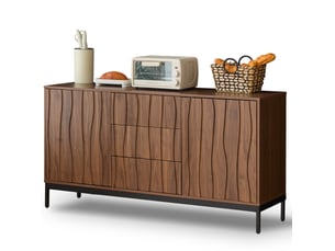 Buffet 3 tiroir(s) DESVIAE - 150 cm coloris bois foncé