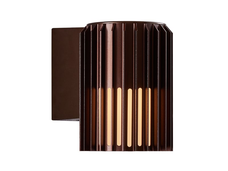  Applique murale extérieur adapté aux zones côtières, aludra simple en aluminium marron metallise, ip53, nordlux 2118011261 - Conforama A