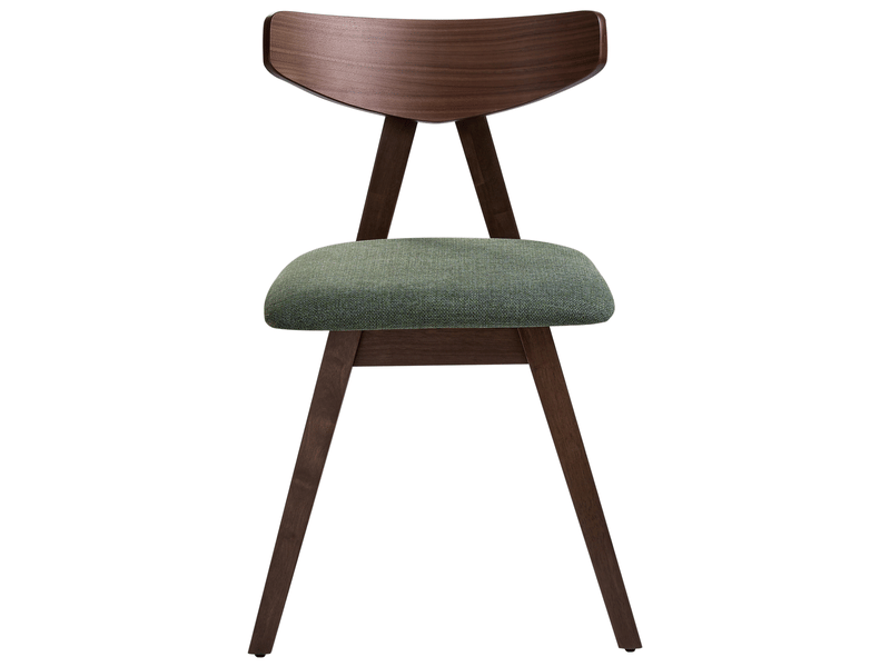 Lot de 2 chaises de salle à manger lacota bois marronvert  - Conforama E