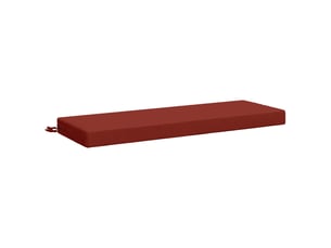 Coussin de banc, coussin d'assise, coussin de canapé soest 100 % polyester rouge 120 x 40 x 8 cm cf53495