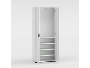 Armoire gain de place 2 portes avec étagères et penderie extractible jolly