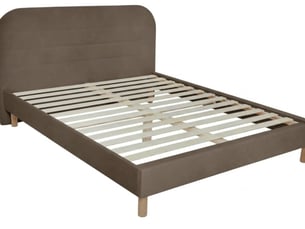 Lit 2 places 180x200 cm <strong>BOBOCHIC</strong>  <strong>KAYA</strong> coloris marron