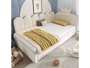 Lit banquette 90x200 cm GUTENT coloris beige