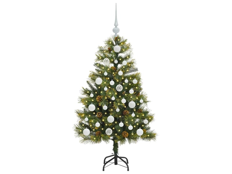 Sapin de noël artificiel, arbre de noël avec branches pliables et cônes 120 cm shl832 - Conforama C