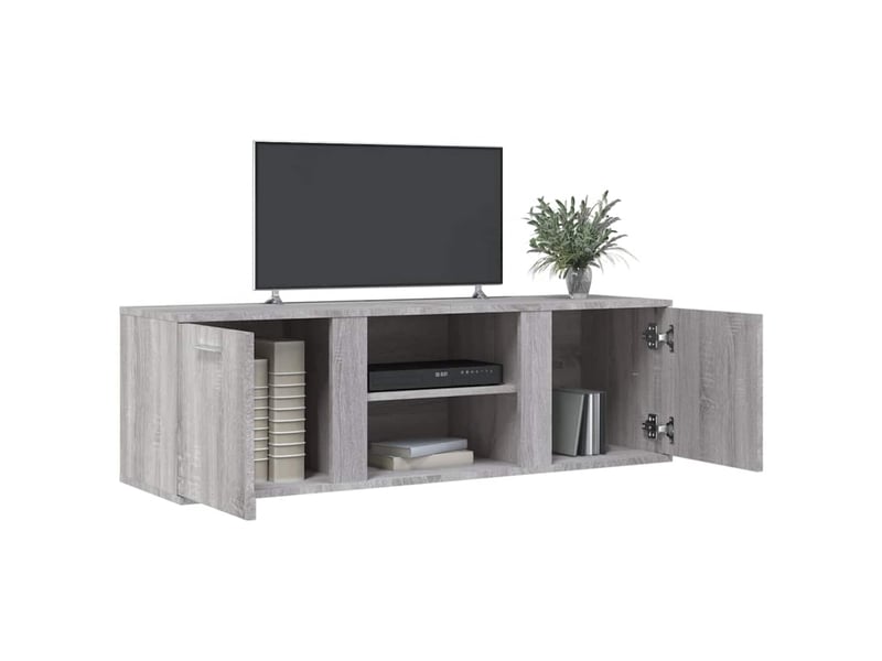  Meuble tv - banc tv - meuble de rangement sonoma gris 120x34x37 cm bois d'ingénierie  - Conforama C