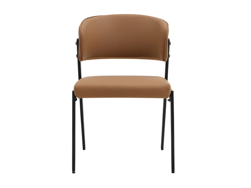 Lot de 2 chaises de salle à manger,51x49x78 cm,similicuir,marron - Conforama D