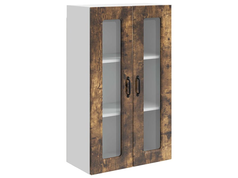  Meuble mural de cuisine | armoire de cuisine chêne fumé 60x31x100cm shl7733  - Conforama A
