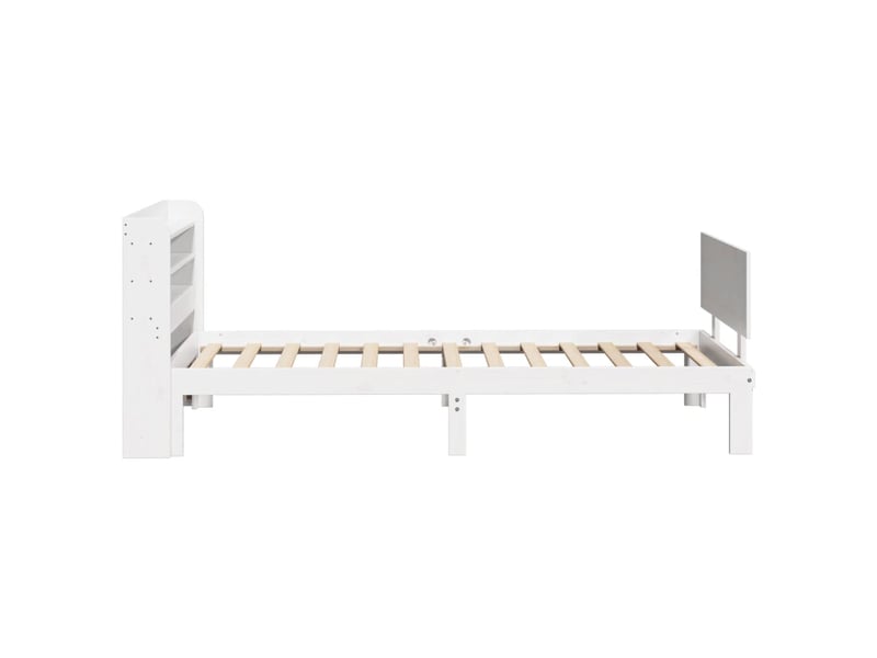 Lit simple- lit adulte - cadre de lit avec tête de lit sans matelas blanc 100x200 cm - Conforama D