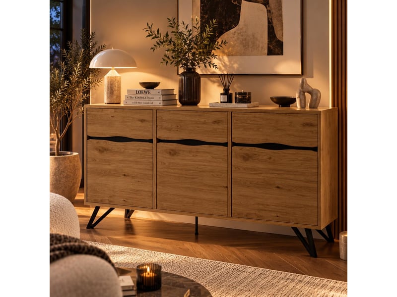  Buffet coloris bois clair ORGL9145N - Conforama B