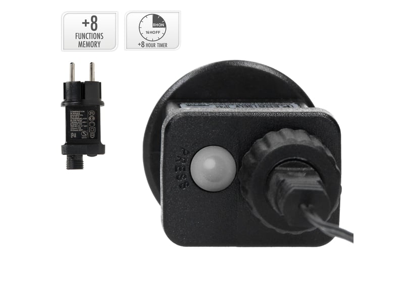 Ecd germany guirlande lumineuse de noël en grappe 12,4 m, 960 led blanc chaud, décoration pour intérieur et extérieur, avec 8 modes et fonction mémoire, éclairage ip44, décorer sapin jardin fenêtre ECD Germany GmbH - Conforama E